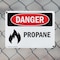 Signmission Propane Danger Sign, Plastic, 10in W x 7in L, 2PK OS-2PACK-DS-P-710-L-1537 - alternate 3